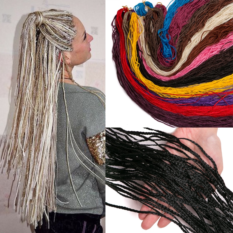 ũ  ߰ 극̵  ͽټ zizi Hair Box Braids 50 roots/piece ݹ ׷ Ʈ Braiding Hair Small Twist